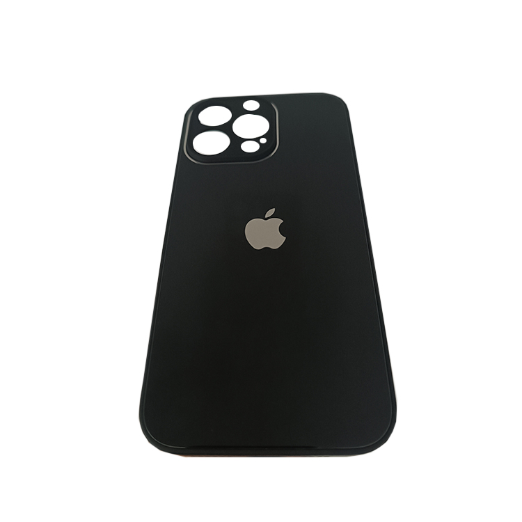 کاور قاب گوشی موبایل مناسب اپل آیفون مدل پشت گلسی رنگ مشکی